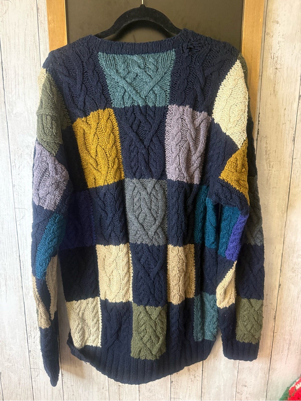 Byford Sweater Mens M Multicolor Chevron Geometric Silk Blend Crewneck - Picture 5 of 6